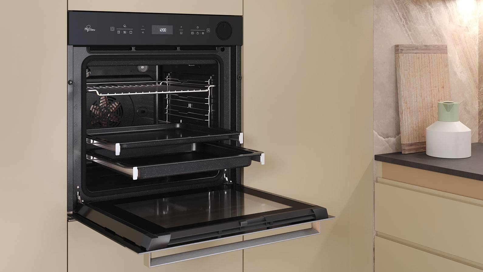 Bauknecht moderner Dampfbackofen offen