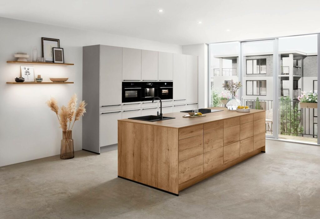 Nobilia-Softline-Design-Inselkueche-Seidengrau