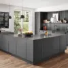 Nobilia L-Küche Moderner Stil Schiefergrau