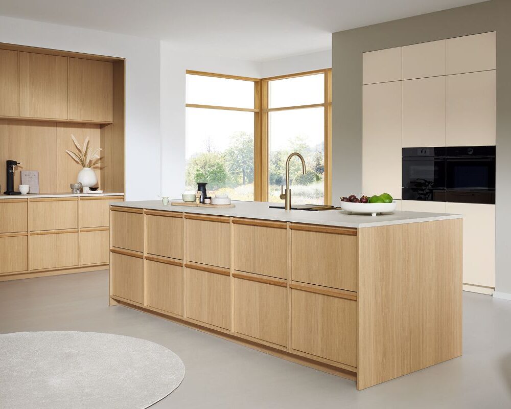 ballerina inselkueche modern holz helle eiche