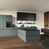 Häcker Küchenzeile Designstil Salbeigrün